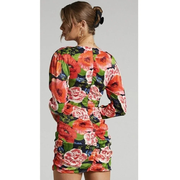 Atoir Star Dress in Scarlet Rose XSmall 2 New Womens Long Sleeve Satin Mini - Picture 11 of 14